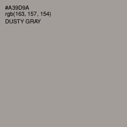 #A39D9A - Dusty Gray Color Image